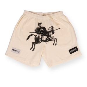 HRMTG x Jack B Wiese knight shorts off white XS Don Quixote beige drawstring